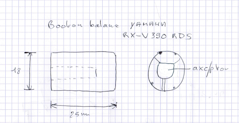 Bouton Noir balance Ampli Yamaha RX-V390RDS Imag1236