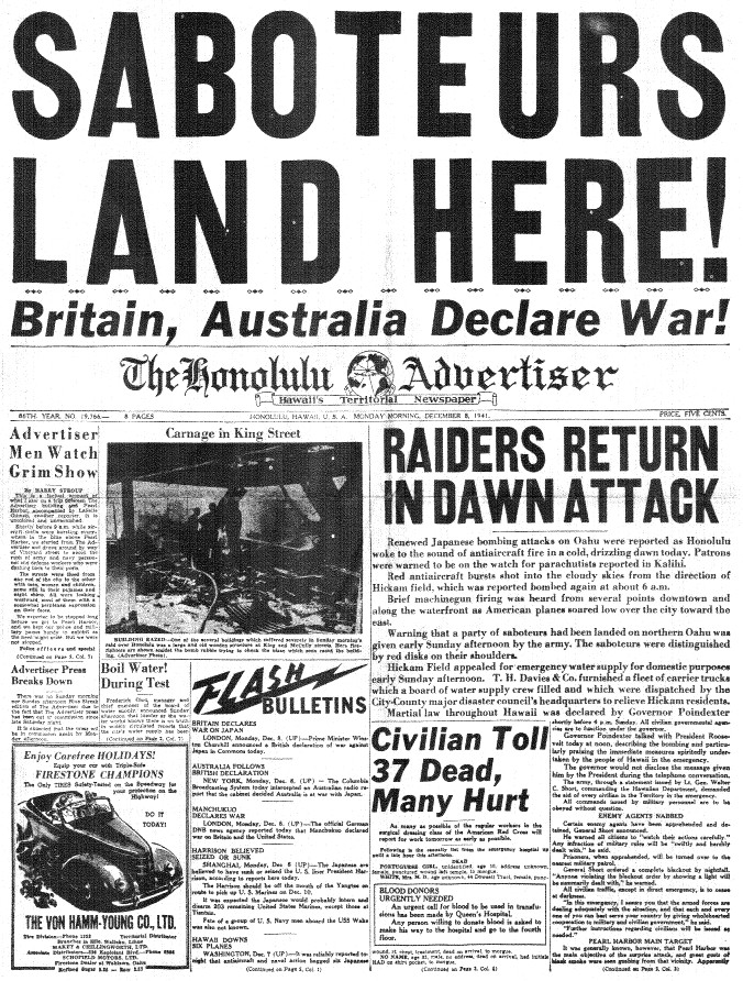 81 Years ago Today - Japan Bombed Pearl Harbor 2022-127