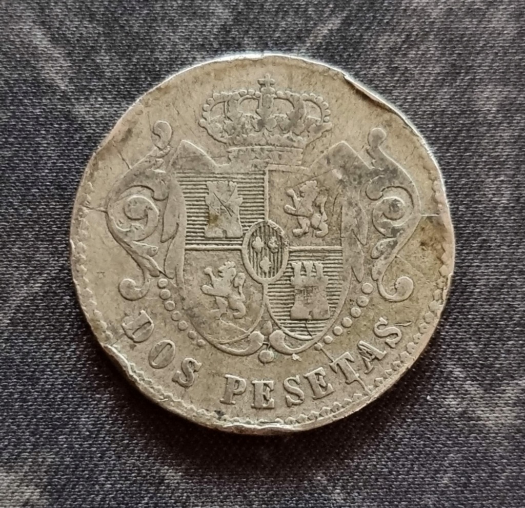moneda dos pesetas sin año Whatsa11