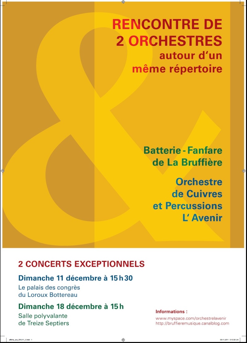 RENCONTRE DE 2 ORCHESTRES **BF La Bruffière + OCP L'Avenir** Concer10