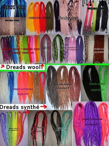 Dreads synthétiques et wool, cyberlox, atebas,dreads léopard 15715510