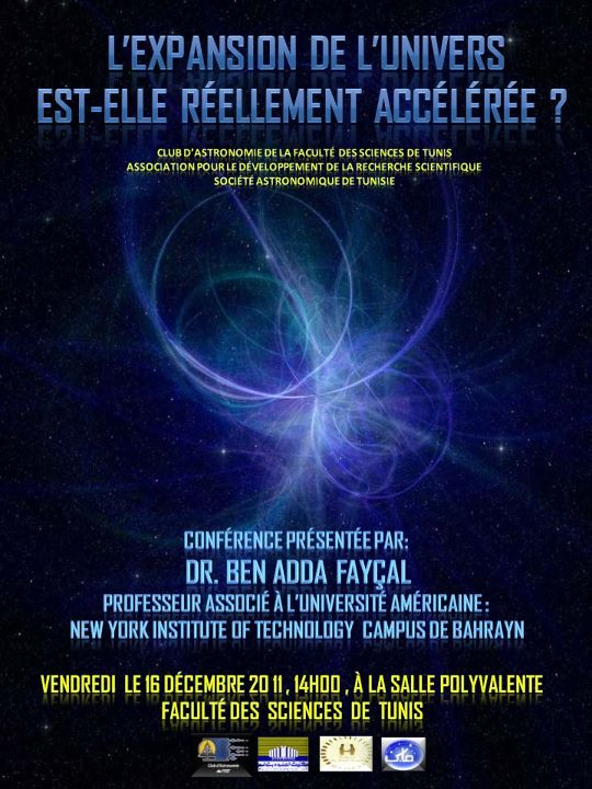 conférence: L’EXPANSION DE L’UNIVERS EST ELLE RÉELLEMENT ACCÉLÉRÉE ? Oooo10