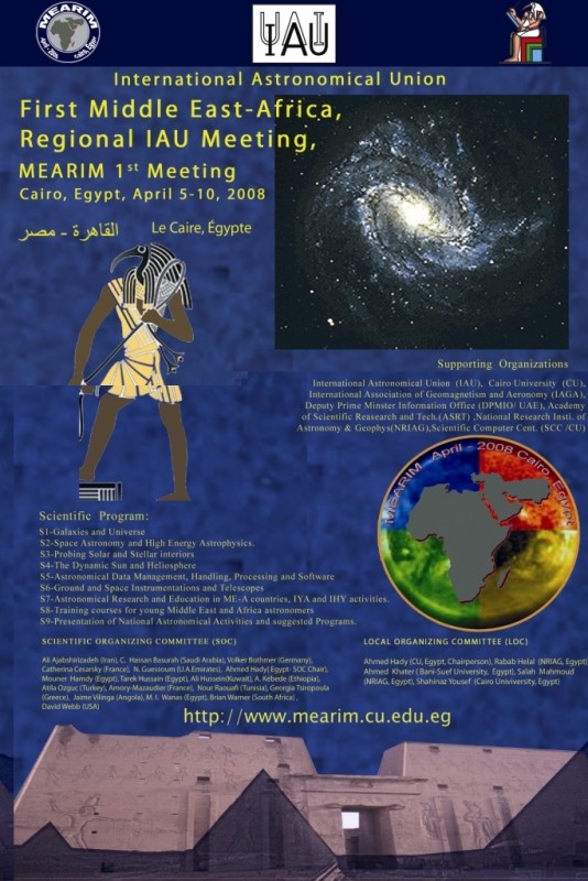 First Middle East-Africa, Regional  IAU  Meeting!! Poster10