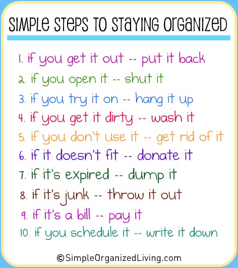 Simple steps to staying organised Simple10