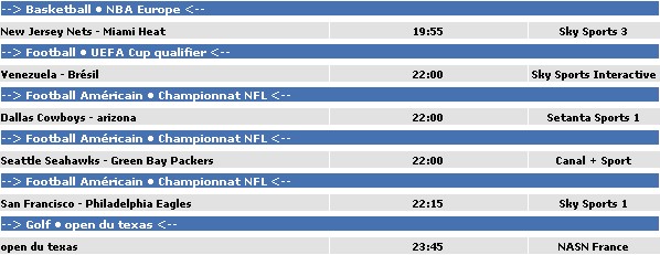 Programme Tele Sport du 08/10 Captu308