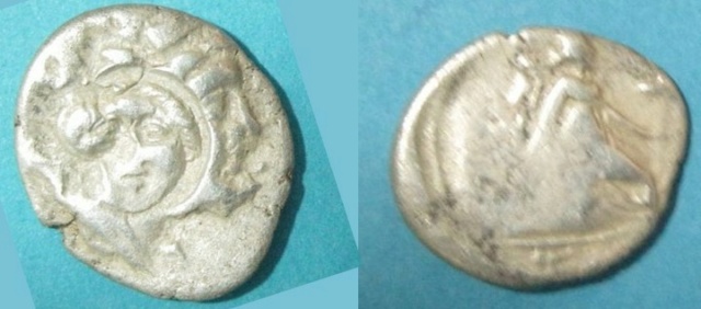Monnaie AG grecque contre-marquée et difficile à identifier Sans_t14