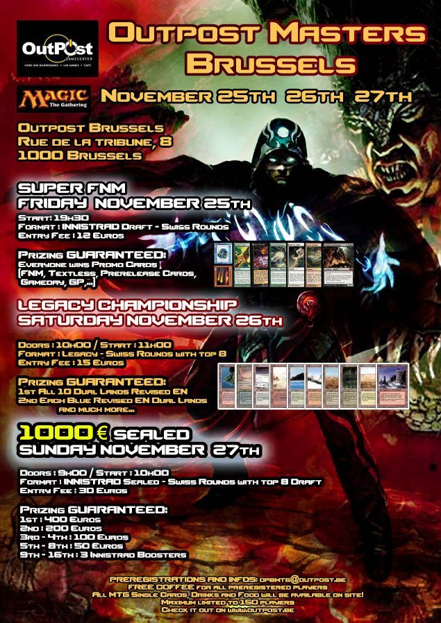 25-26-27/11 Outpost Masters : Super FNM + Big Legacy + 1000eur Sealed  Master11
