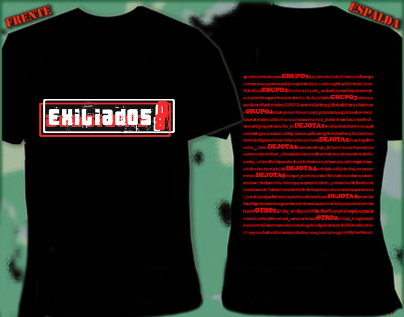 Venta de la camiseta oficial Exiliados Festival Boceto11