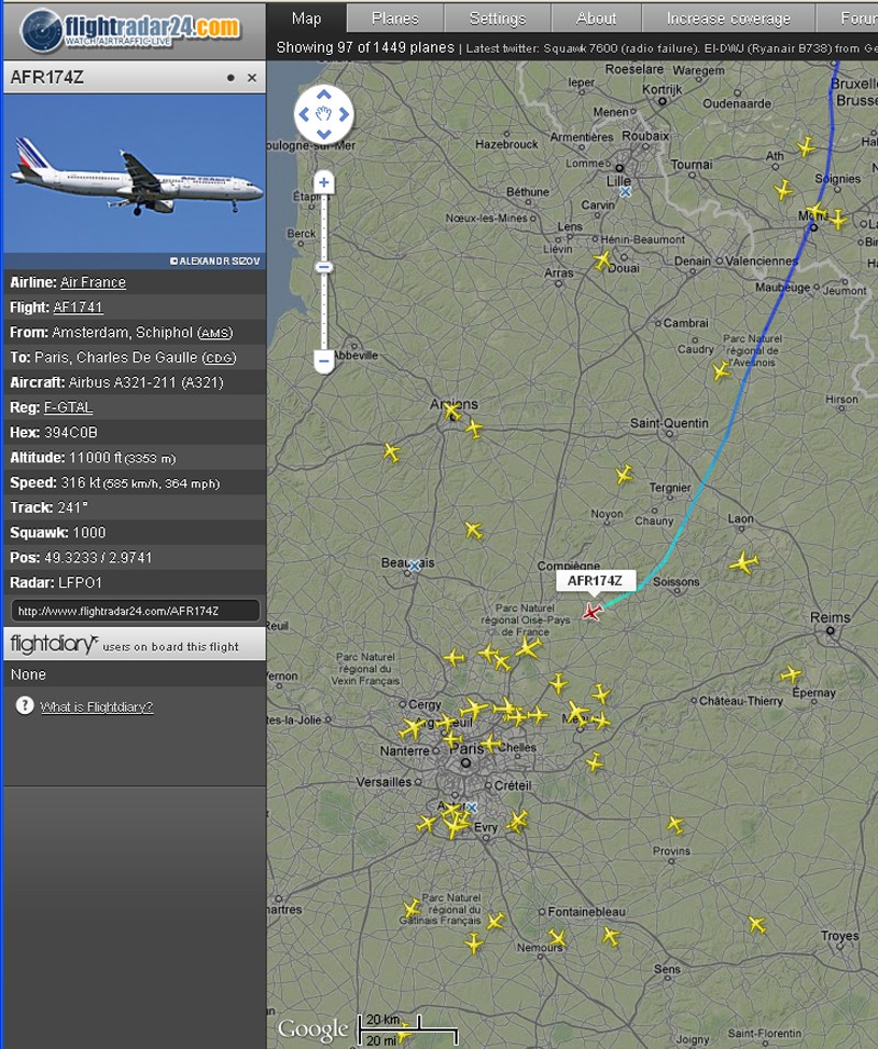 radarvirtuel.com/Flightradar24.com : tous les avions en vol en direct sur une carte Flight10