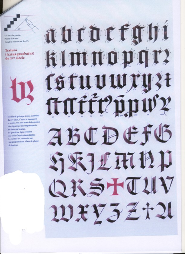 Calligraphie : Alphabets Textur11