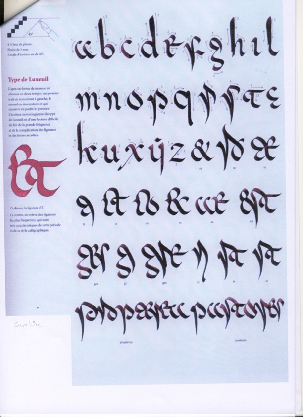 Calligraphie : Alphabets Type_d10