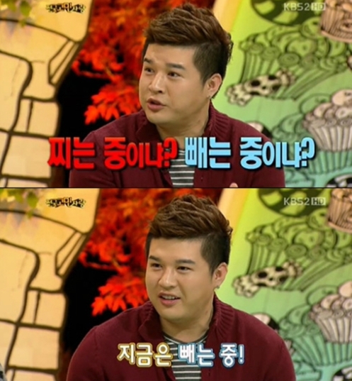 Shindong parle de l'effet yo-yo dans le Talk Show 'Hello' 26-11-12 20121110