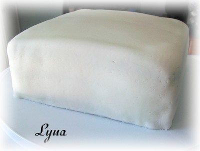 Fondant à la guimauve ou pâte à sucre pour recouvrir ou décorer des gâteaux Gateau25