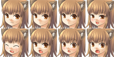 Facesets avec émotions style manga Cat110