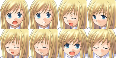 Facesets avec émotions style manga Fille410