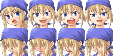 Facesets avec émotions style manga Fille610