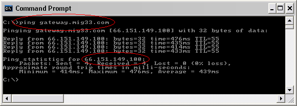 Mencari IP dari gateway.mig33.com (Search for IP from gateway.mig33.com) Untitl10