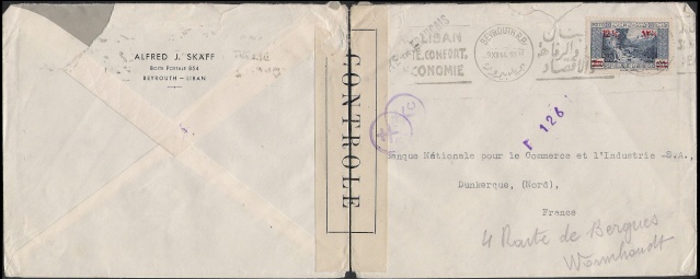 COURRIER DU LIBAN POUR LA FRANCE Env_310