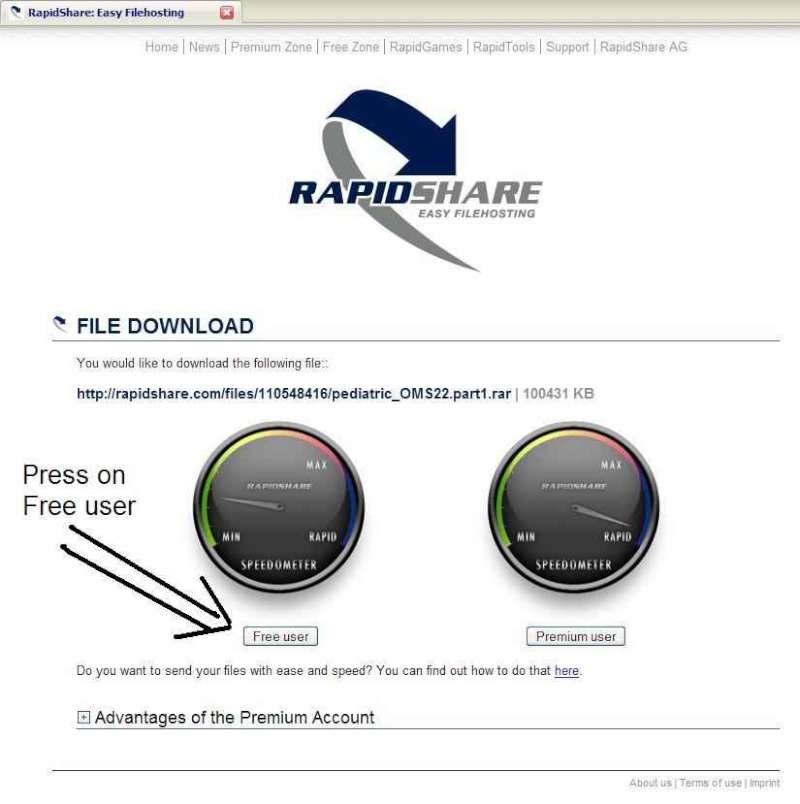 How to upload & download using the RAPIDSHARE 110