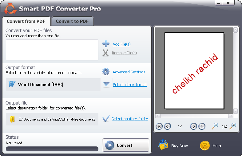 برنامج Smart PDF Converter Pro v4.2.3.264 03-01-10