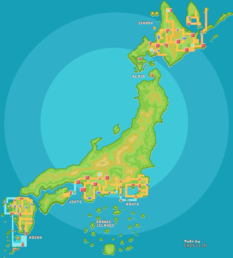 Le map monde de Pokemon  12807810