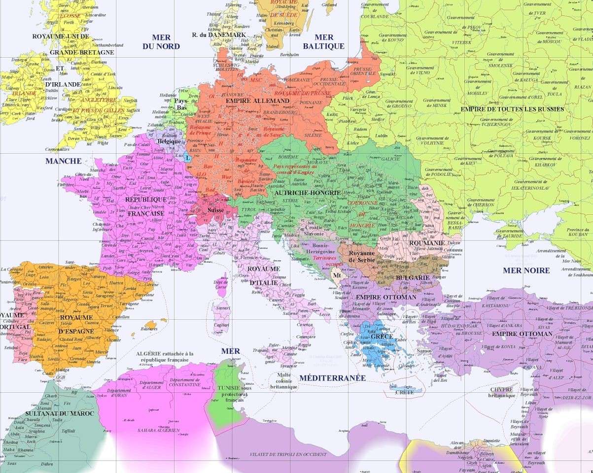 خريطة أوروبا في العام 1900 م Serie-10