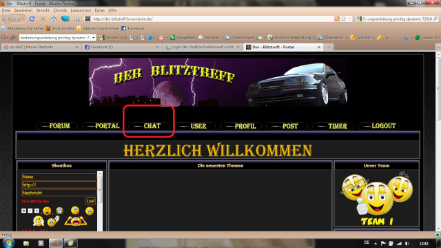 Chatbox - Login der chatbox funktioniert nicht. Chat10