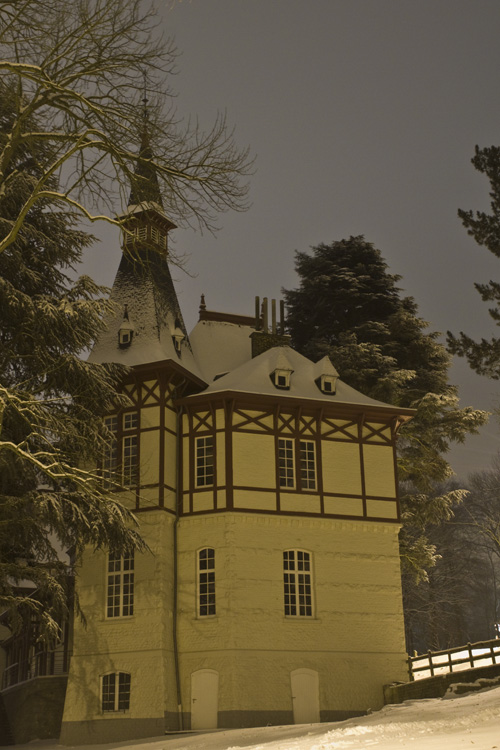 Citadelle de Namur la nuit et la neige Maison10