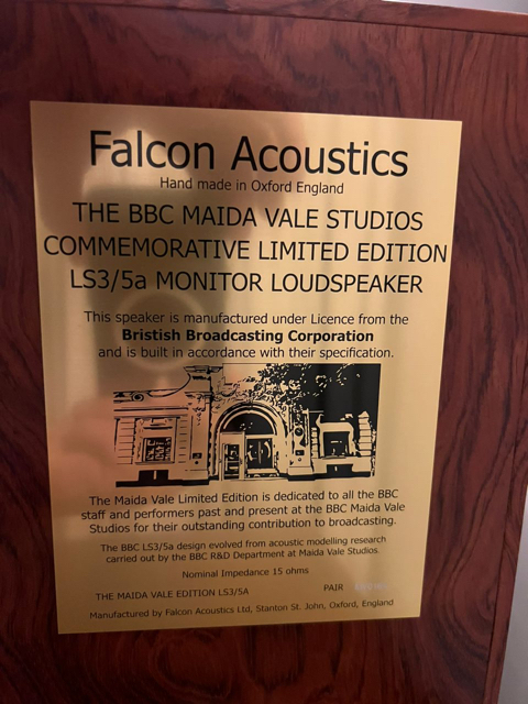 BBC LS3/5A Falcon Acoustics Special Maida Vale Limited Edition (Sold) 6e1d3b10