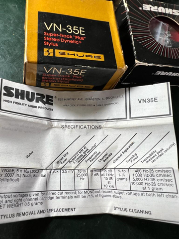 Shure V15 Type III cartridge with VN-35E Stylus  8e67e510