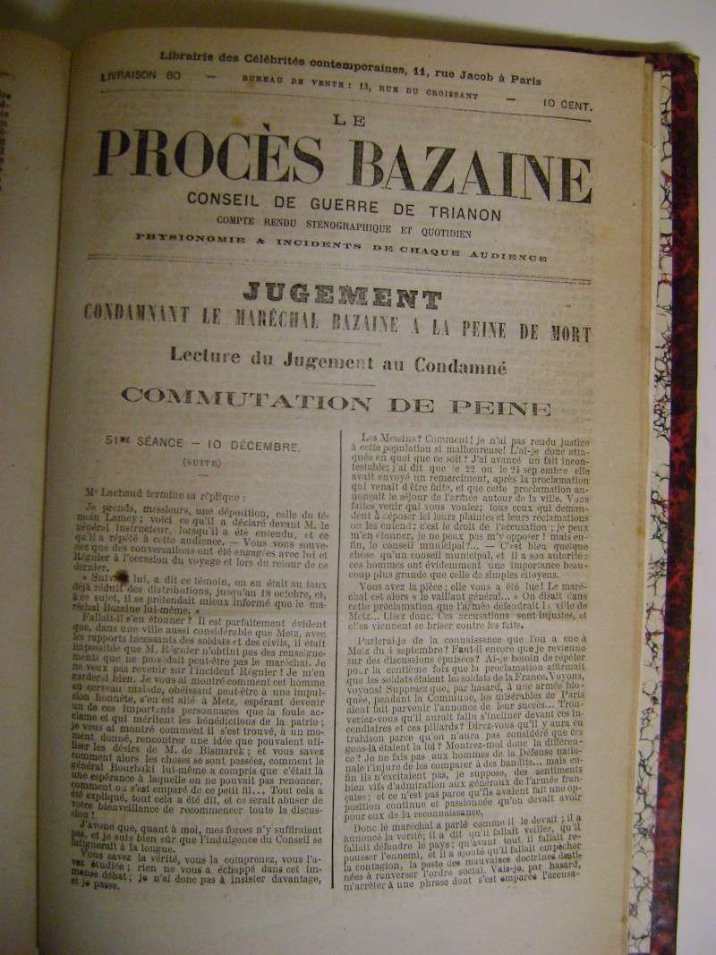 Beau livre: le procès du maréchal Bazaine. Dsc05642
