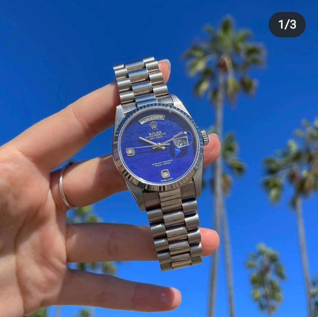 Comment porter une montre avec cadran et bracelet cuir bleu Screen64