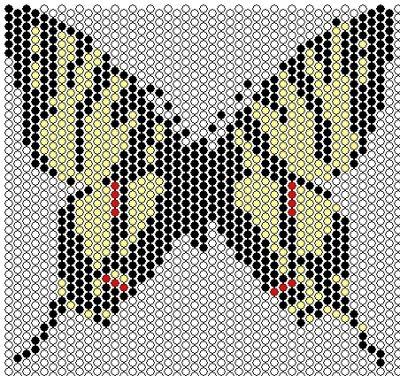 Бабочка Махаон и другие (мозаичное плетение) 2471a610