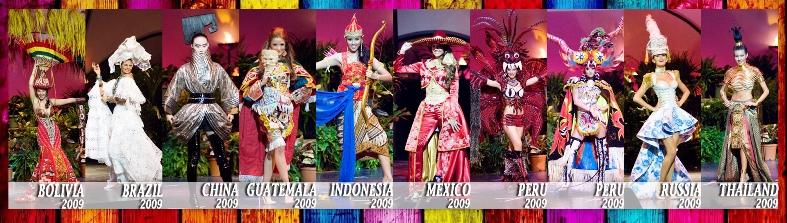 MY FAVORITE TOP 10 "National Costume" MU 09' 10' 11' 200910