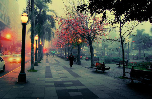 duvido tu adivinhar que horas eram em cxs nessa foto: (tirada semana passada) Herbst10