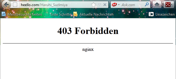 http://heello.com/Haruhi_Suzijmiya 403 Forbidden nginx :P Youtub30