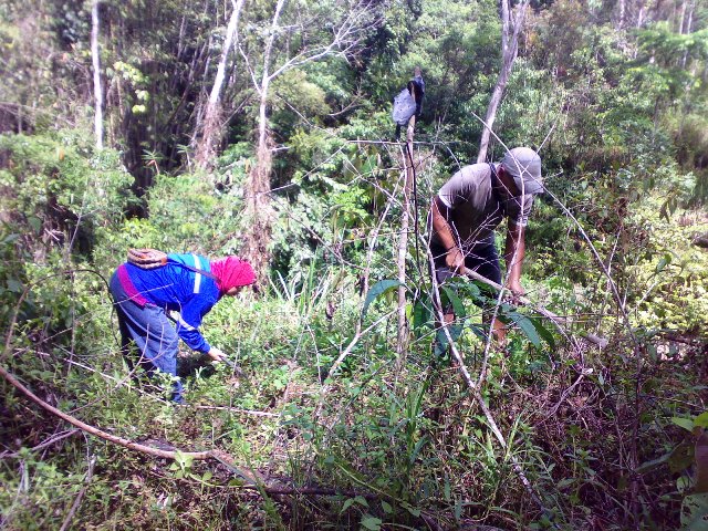 Gotong-royong membaiki paip di mararagang -21jan2012 21012021