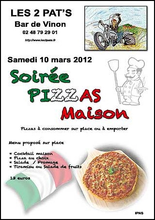 Soirée Pizzas "maison" aux 2Pat's à Vinon Stacks10