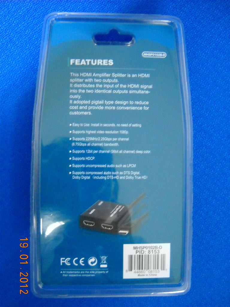 1 to 2 output HDMI Splitter [NEW]~ SOLD~ Dscn1012