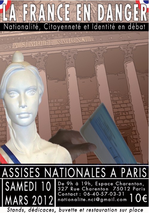 Rendez-vous aux assises « La France en danger » du 10 mars prochain à Paris Assise10