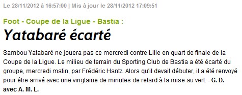 CdL : Bastia 0-3 Lille S64