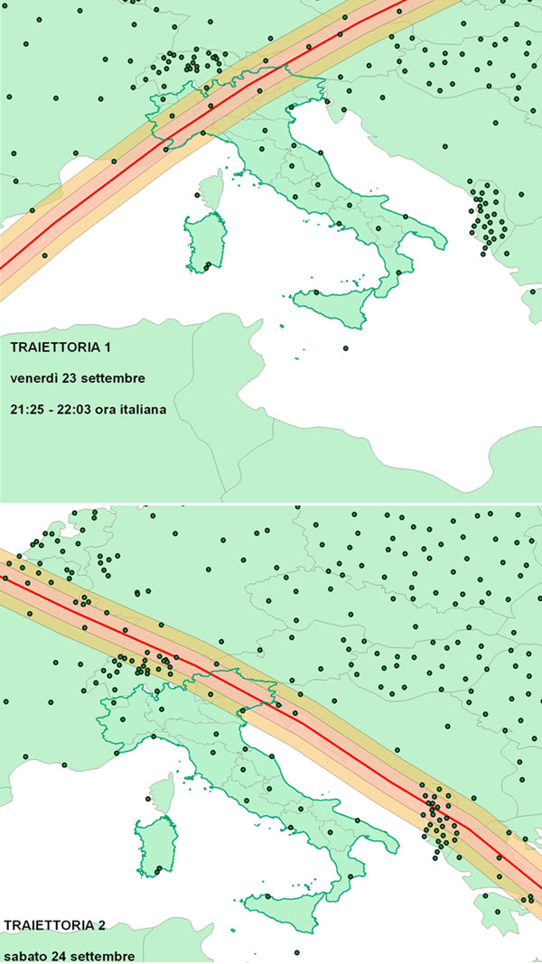 Pezzi del satellite UARS anche sull'italia? - Pagina 2 Traiet10