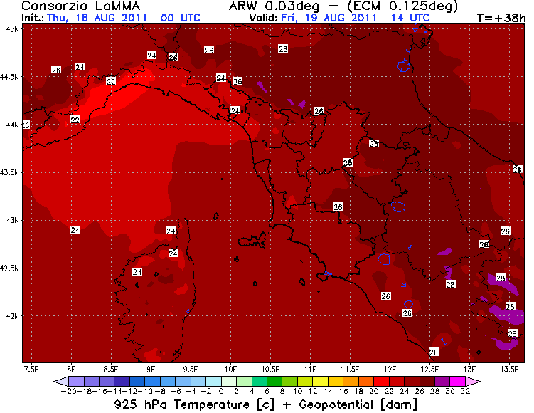 Osservazioni 19 agosto - hot days -  Tz925t10