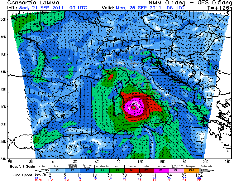 Cenni generali settimana del 19 settembre. Wind1011