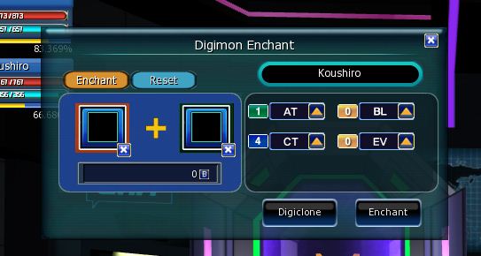 [DMO] Usando DigiClone/Fortalecendo Atributos do Digimon Tuto310