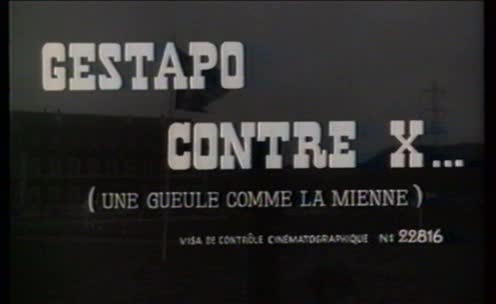 GESTAPO CONTRE « X » - UNE GUEULE COMME LA MIENNE – 1960 – Frédéric DARD Vlcsn139