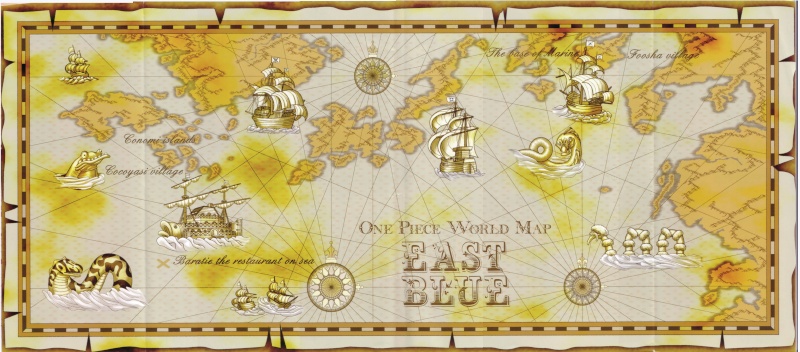 Weltkarte von One Piece Onepie10