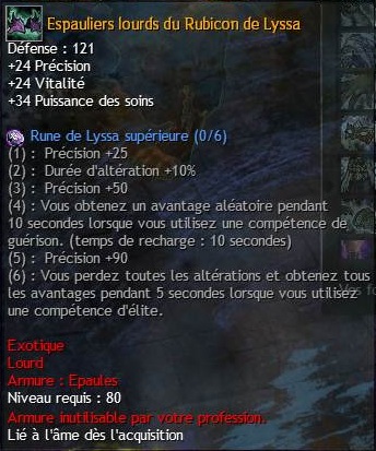 PvE : Screenshot des Stats des armures des différents temples d'Orr Lourde15