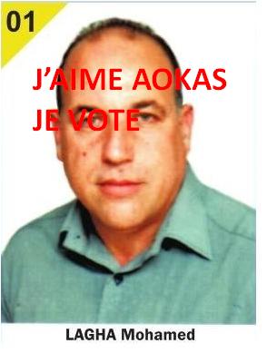 POUR AOKAS JE VOTE LAGHA MOHAMED  134