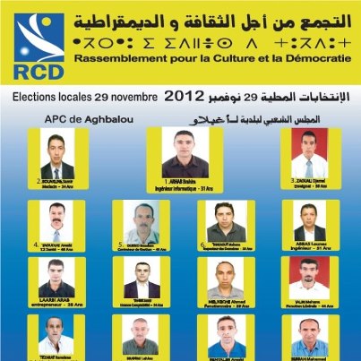 Les candidats du RCD pour la commune Aghbalu (Tuviret, Bouira) 138